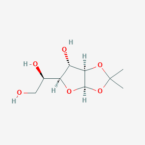 molecular formula C9H16O6 B1249763 (1R)-1-[(3aR,5S,6S,6aR)-6-hydroxy-2,2-dimethyl-3a,5,6,6a-tetrahydrofuro[2,3-d][1,3]dioxol-5-yl]ethane-1,2-diol 