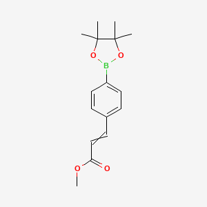 molecular formula C16H21BO4 B12497664 Methyl 3-(4-(4,4,5,5-tetramethyl-1,3,2-dioxaborolan-2-YL)phenyl)acrylate 