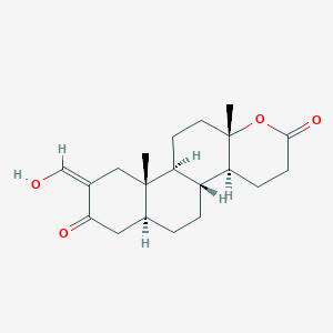13-Hydroxy-2-(hydroxymethylene)-3-oxo-13,17-seco-5alpha-androstan-17-oic acid, delta-lactone