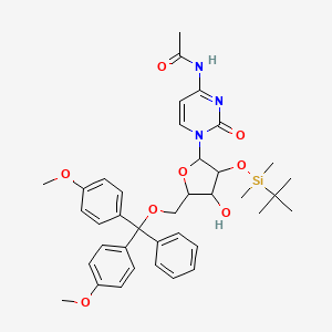 molecular formula C38H47N3O8Si B12497721 N-[1-(5-{[bis(4-methoxyphenyl)(phenyl)methoxy]methyl}-3-[(tert-butyldimethylsilyl)oxy]-4-hydroxyoxolan-2-yl)-2-oxopyrimidin-4-yl]acetamide 