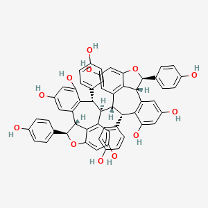 molecular formula C56H42O12 B1249773 isohopeaphenol A 