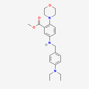 molecular formula C23H31N3O3 B12497888 Methyl 5-{[4-(diethylamino)benzyl]amino}-2-(morpholin-4-yl)benzoate 