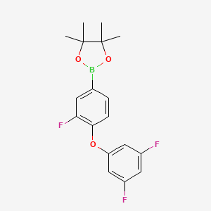 molecular formula C18H18BF3O3 B12497906 2-(4-(3,5-Difluorophenoxy)-3-fluorophenyl)-4,4,5,5-tetramethyl-1,3,2-dioxaborolane 
