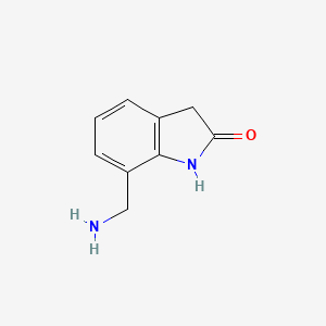 molecular formula C9H10N2O B12497935 7-(Aminomethyl)indolin-2-one 