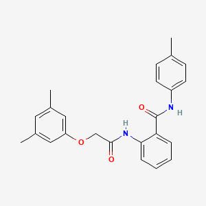 molecular formula C24H24N2O3 B12497946 2-{[(3,5-dimethylphenoxy)acetyl]amino}-N-(4-methylphenyl)benzamide 