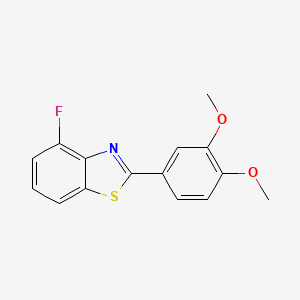 molecular formula C15H12FNO2S B1249806 2-(3,4-Dimethoxy-phenyl)-4-fluoro-benzothiazole CAS No. 872726-54-0