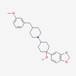 1-[4-(1,3-Benzodioxol-5-yl)-4-methoxycyclohexyl]-4-[(3-methoxyphenyl)methyl]piperidine