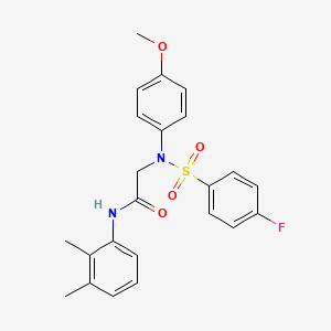 molecular formula C23H23FN2O4S B12498114 N-(2,3-dimethylphenyl)-N~2~-[(4-fluorophenyl)sulfonyl]-N~2~-(4-methoxyphenyl)glycinamide 