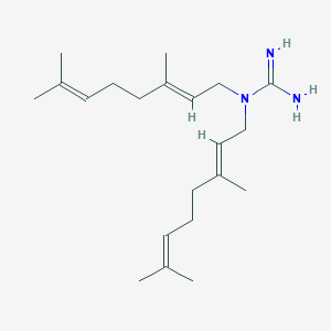 molecular formula C21H37N3 B1249814 1,1-bis[(2E)-3,7-dimethylocta-2,6-dienyl]guanidine 