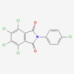 molecular formula C14H4Cl5NO2 B12498197 4,5,6,7-tetrachloro-2-(4-chlorophenyl)-1H-isoindole-1,3(2H)-dione CAS No. 31039-72-2