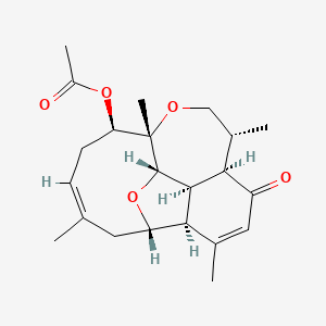 [(1S,2R,3S,7R,8R,11S,12R,14Z,17S)-4,8,11,15-tetramethyl-6-oxo-10,18-dioxatetracyclo[9.7.0.02,7.03,17]octadeca-4,14-dien-12-yl] acetate