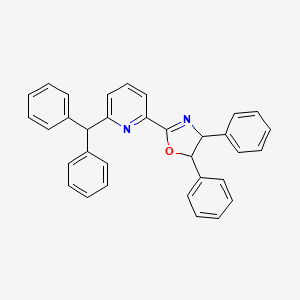 molecular formula C33H26N2O B12498252 2-(4,5-Diphenyl-4,5-dihydro-1,3-oxazol-2-yl)-6-(diphenylmethyl)pyridine 