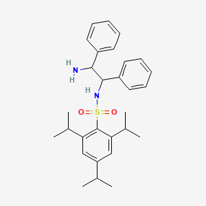 molecular formula C29H38N2O2S B12498259 N-(2-amino-1,2-diphenylethyl)-2,4,6-triisopropylbenzenesulfonamide 