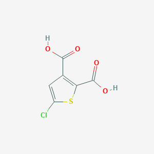 molecular formula C6H3ClO4S B12498268 5-Chlorothiophene-2,3-dicarboxylic acid 