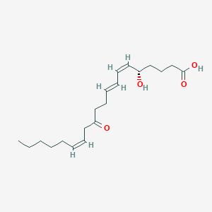 molecular formula C20H32O4 B1249837 (5S,6Z,8E,14Z)-5-hydroxy-12-oxoicosa-6,8,14-trienoic acid 
