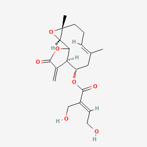 [(2S,4R,7E,10S,11R)-4,8-dimethyl-12-methylidene-13-oxo-3,14-dioxatricyclo[9.3.0.02,4]tetradec-7-en-10-yl] (E)-4-hydroxy-2-(hydroxymethyl)but-2-enoate