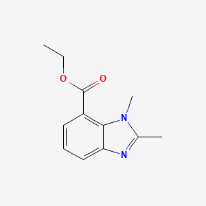 molecular formula C12H14N2O2 B12498430 Ethyl 1,2-dimethyl-1H-benzo[d]imidazole-7-carboxylate 