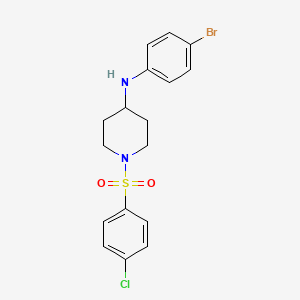 molecular formula C17H18BrClN2O2S B12498460 N-(4-bromophenyl)-1-[(4-chlorophenyl)sulfonyl]piperidin-4-amine 