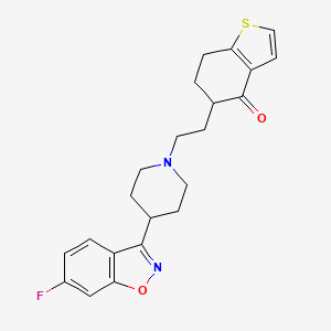 5-[2-[4-(6-fluoro-1,2-benzoxazol-3-yl)piperidin-1-yl]ethyl]-6,7-dihydro-5H-1-benzothiophen-4-one
