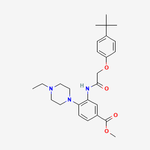 molecular formula C26H35N3O4 B12498489 Methyl 3-{[(4-tert-butylphenoxy)acetyl]amino}-4-(4-ethylpiperazin-1-yl)benzoate 
