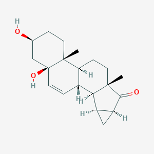 molecular formula C20H28O3 B124985 3 beta,5 beta-Dihydroxy-15 beta,16 beta-methylene-5 beta-androst-6-en-17-one CAS No. 82543-15-5