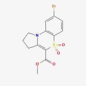 molecular formula C13H12BrNO4S B12498622 methyl 8-bromo-2,3-dihydro-1H-pyrrolo[2,1-c][1,4]benzothiazine-4-carboxylate 5,5-dioxide 