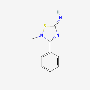 molecular formula C9H9N3S B1249867 2-Methyl-3-phenyl-1,2,4-thiadiazol-5-imine 