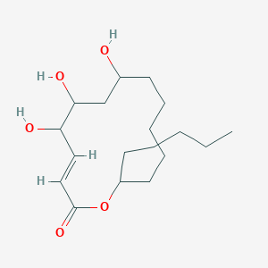 molecular formula C18H32O5 B1249883 (3E)-5,6,8-trihydroxy-14-pentyl-1-oxacyclotetradec-3-en-2-one 
