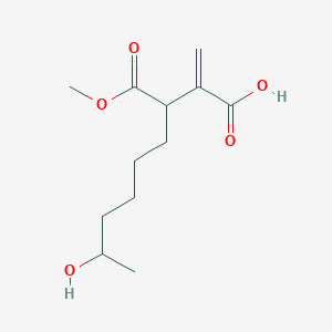 molecular formula C12H20O5 B1249905 8-Hydroxy-3-methoxycarbonyl-2-methylidenenonanoic acid 