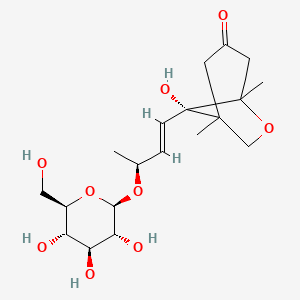 (8S)-8-hydroxy-1,5-dimethyl-8-[(E,3S)-3-[(2R,3R,4S,5S,6R)-3,4,5-trihydroxy-6-(hydroxymethyl)oxan-2-yl]oxybut-1-enyl]-6-oxabicyclo[3.2.1]octan-3-one