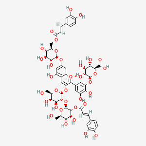 molecular formula C57H61O34+ B1249907 Anemone blue anthocyanin 1 