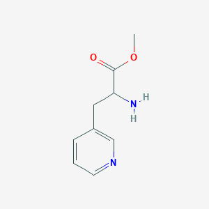 molecular formula C9H12N2O2 B12499134 Methyl 2-amino-3-(pyridin-3-YL)propanoate 