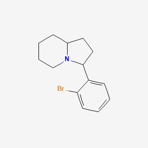 Indolizine,3-(2-bromophenyl)octahydro-, (3R,8aR)-rel-