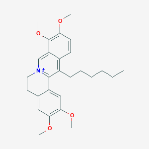 13-Hexyl-2,3,9,10-tetramethoxy-5,6-dihydroisoquinolino[2,1-b]isoquinolin-7-ium