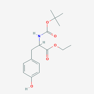 molecular formula C16H23NO5 B12499176 Ethyl 2-[(tert-butoxycarbonyl)amino]-3-(4-hydroxyphenyl)propanoate 