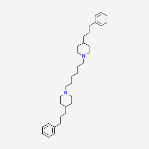 4-(3-Phenylpropyl)-1-[6-[4-(3-phenylpropyl)piperidin-1-yl]hexyl]piperidine