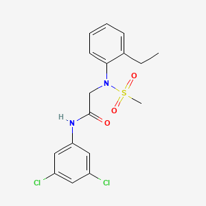 molecular formula C17H18Cl2N2O3S B12499230 N-(3,5-Dichlorophenyl)-2-(N-(2-ethylphenyl)methylsulfonamido)acetamide 