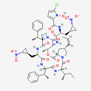 molecular formula C55H69ClN10O14 B1249932 Hormaomycin 
