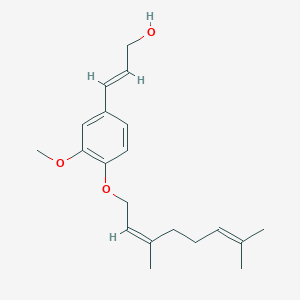 molecular formula C20H28O3 B1249964 (E)-3-[4-[(2Z)-3,7-dimethylocta-2,6-dienoxy]-3-methoxyphenyl]prop-2-en-1-ol 