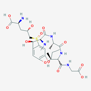 (2S,4S)-2-amino-5-[(R)-[(3R,4S,7S,10S,11R)-4-(carboxymethylcarbamoyl)-3-ethyl-11,15-dihydroxy-3,7-dimethyl-10-(methylamino)-6,9-dioxo-2-oxa-5,8-diazabicyclo[10.3.1]hexadeca-1(15),12(16),13-trien-13-yl]sulfinyl]-4-hydroxypentanoic acid