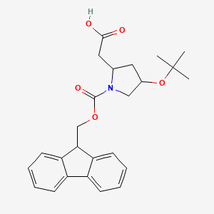 molecular formula C25H29NO5 B12499777 Fmoc-L-beta-Homohyp(tBu)-OH 