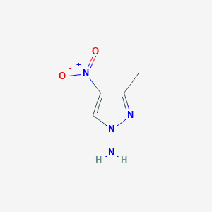 molecular formula C4H6N4O2 B124998 3-methyl-4-nitro-1H-Pyrazol-1-amine CAS No. 151588-04-4