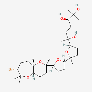 (3R)-6-[5-[5-[(2R,4aS,7R,9aR)-7-bromo-2,6,6,9a-tetramethyl-3,4,4a,7,8,9-hexahydropyrano[3,2-b]oxepin-2-yl]oxolan-2-yl]-5-methyloxolan-2-yl]-2-methylheptane-2,3,6-triol