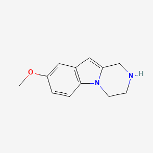 molecular formula C12H14N2O B1249986 8-Methoxy-1,2,3,4-tetrahydropyrazino[1,2-a]indole 