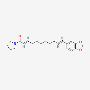 molecular formula C22H29NO3 B1250000 1-[(2E,10E)-11-(3,4-methylenedioxyphenyl)-2,10-undecadienoyl]pyrrolidine 