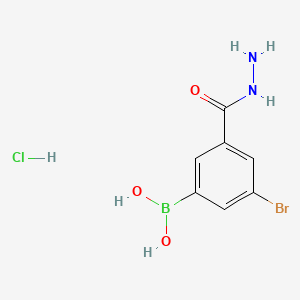 molecular formula C7H9BBrClN2O3 B12500017 (3-Bromo-5-(hydrazinecarbonyl)phenyl)boronic acid hydrochloride 