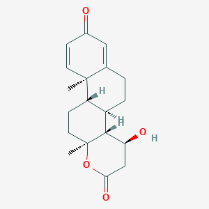 molecular formula C19H24O4 B1250005 1-Dehydro-15alpha-hydroxytestololactone 