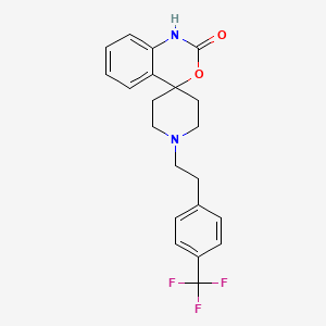 molecular formula C21H21F3N2O2 B1250010 1'-[2-[4-(trifluoromethyl)phenyl]ethyl]spiro[1H-3,1-benzoxazine-4,4'-piperidine]-2-one 