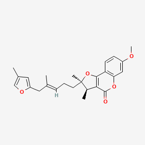 molecular formula C25H28O5 B1250013 fukanefuromarin G 