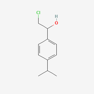 molecular formula C11H15ClO B12500314 2-Chloro-1-[4-(propan-2-yl)phenyl]ethan-1-ol 